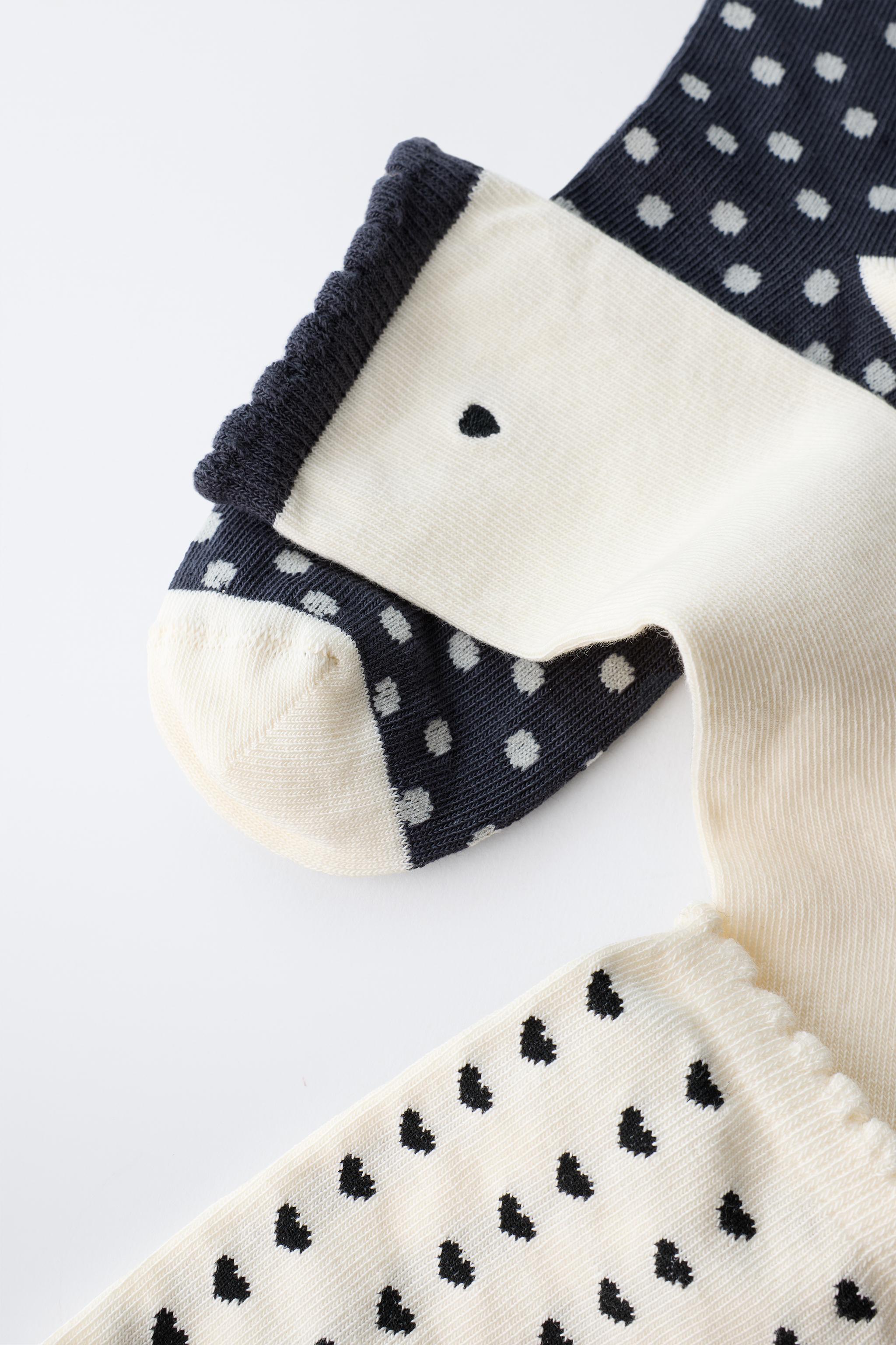 THREE-PACK OF HEART AND POLKA DOT SOCKS